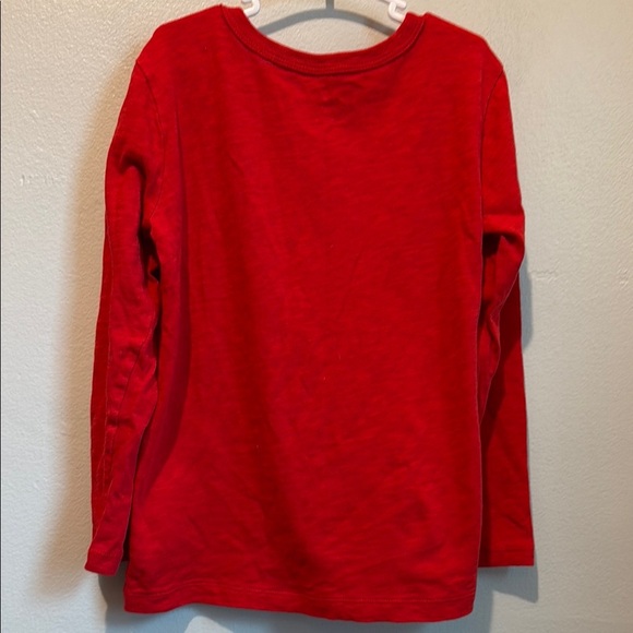Crewcuts J. Crew Girls Small 6/7 Red Sequin Bow Kids Shirt - Picture 8 of 9